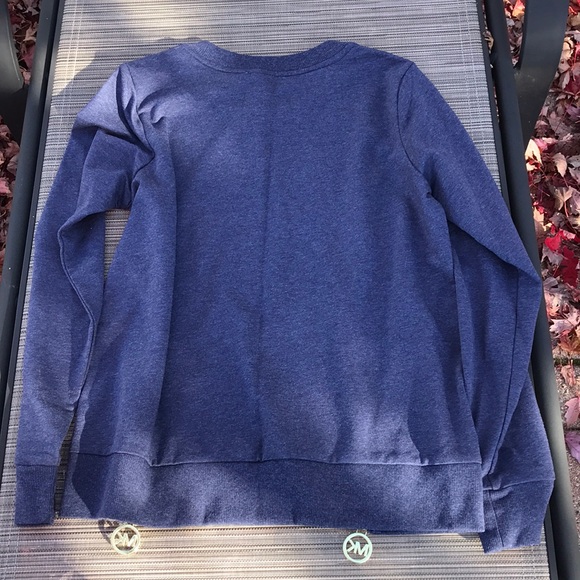 👋NWT MICHAEL Michael Kors Basic Sweatshirt Blue Size Small - Picture 5 of 5